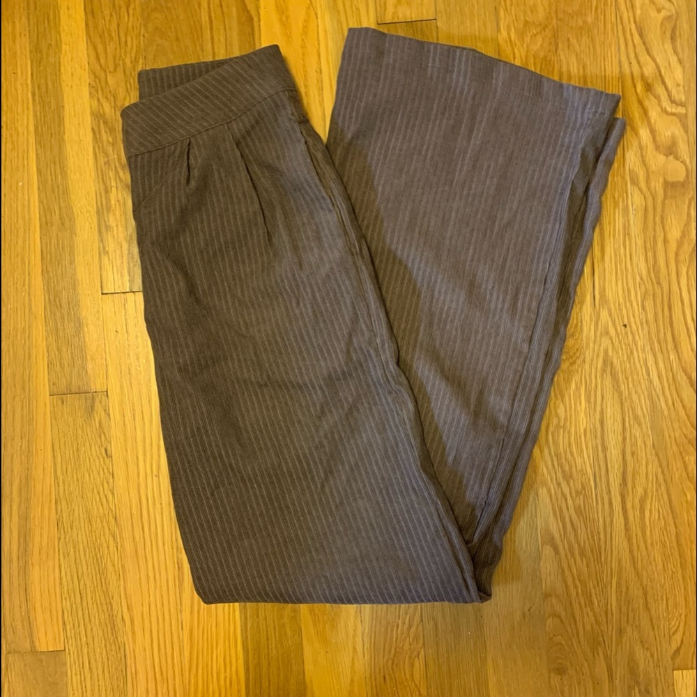 SHEIN Brown Pin Striped Trousers